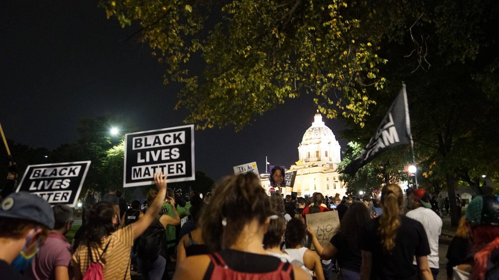 Minnesota protesters marching towards the Minnesota State Capitol during a Breonna Taylor rally on Sept. 23.