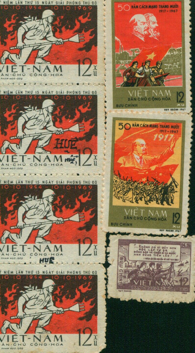 Foreign postal stamps.