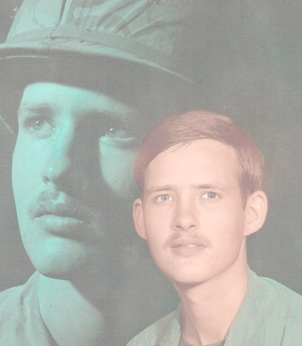Vintage portrait of a young soldier.