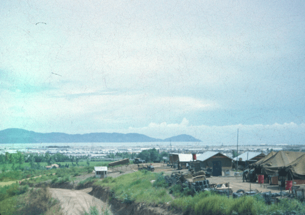 Landscape of a coastal Vietnamese village.