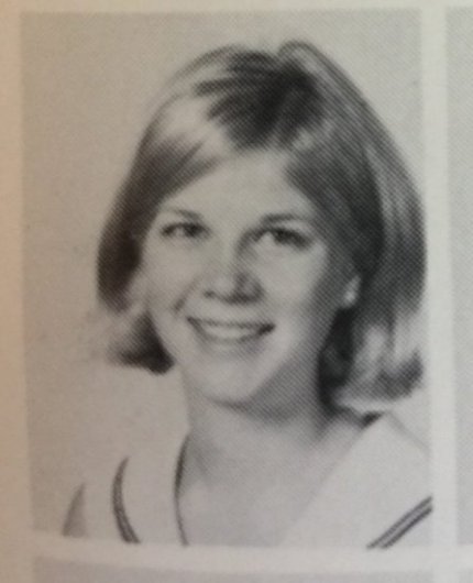 Year book photo of a high school girl.