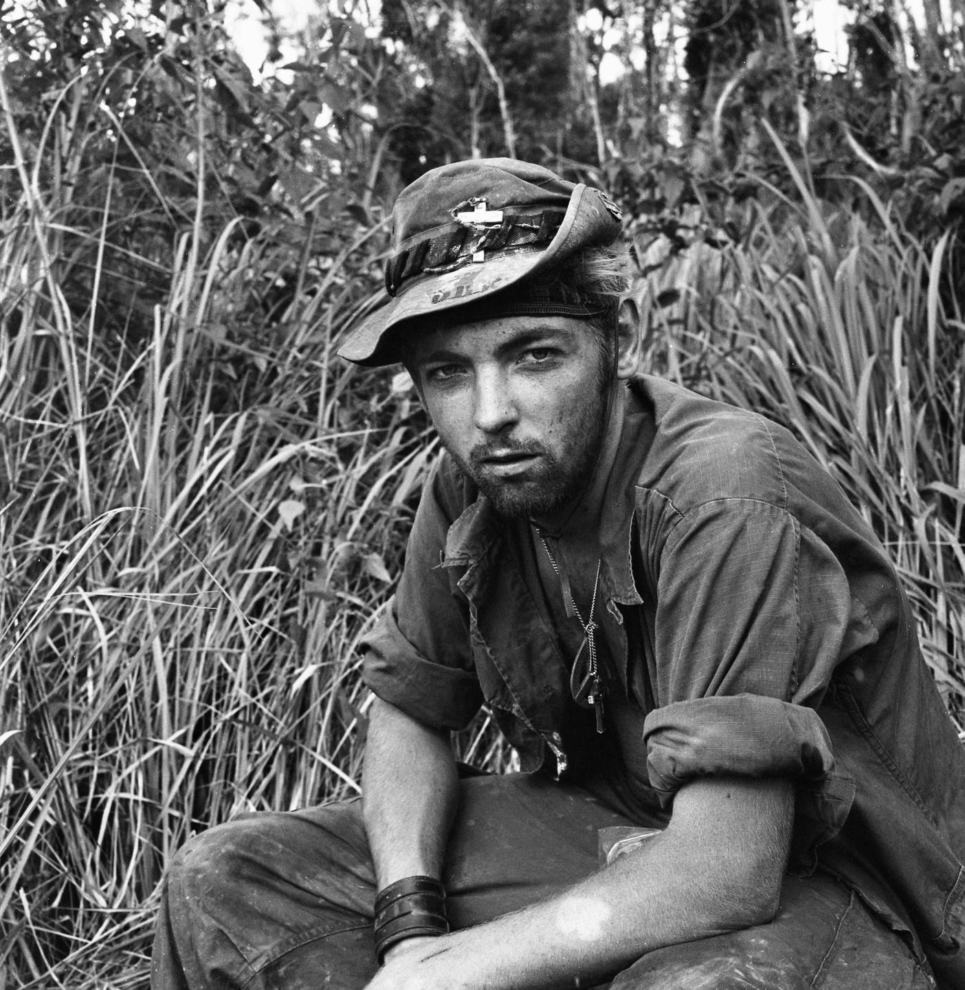 Soldier portrait in Vietnam.