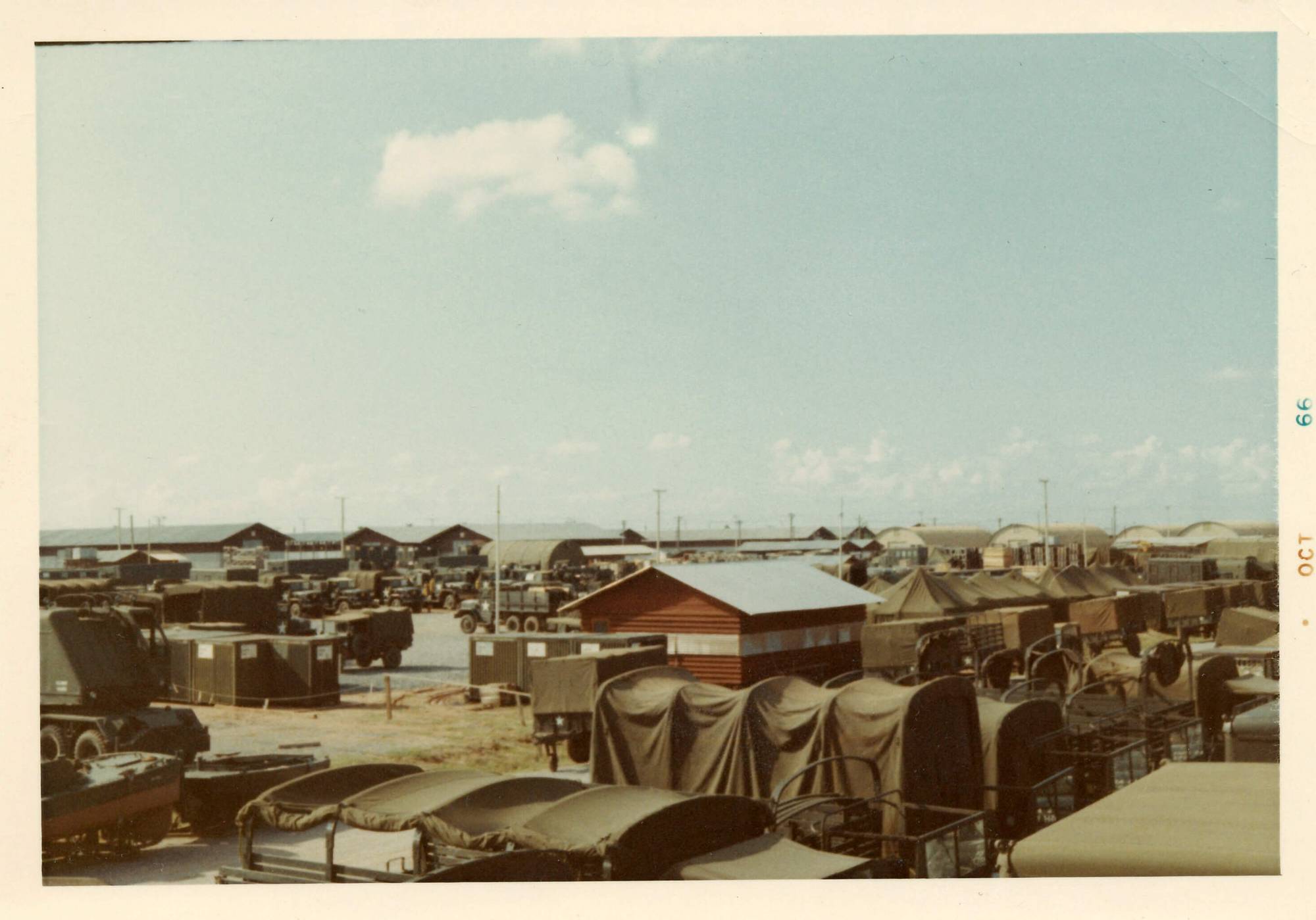 An encampment. Margins indicate the photo is from October 1966.