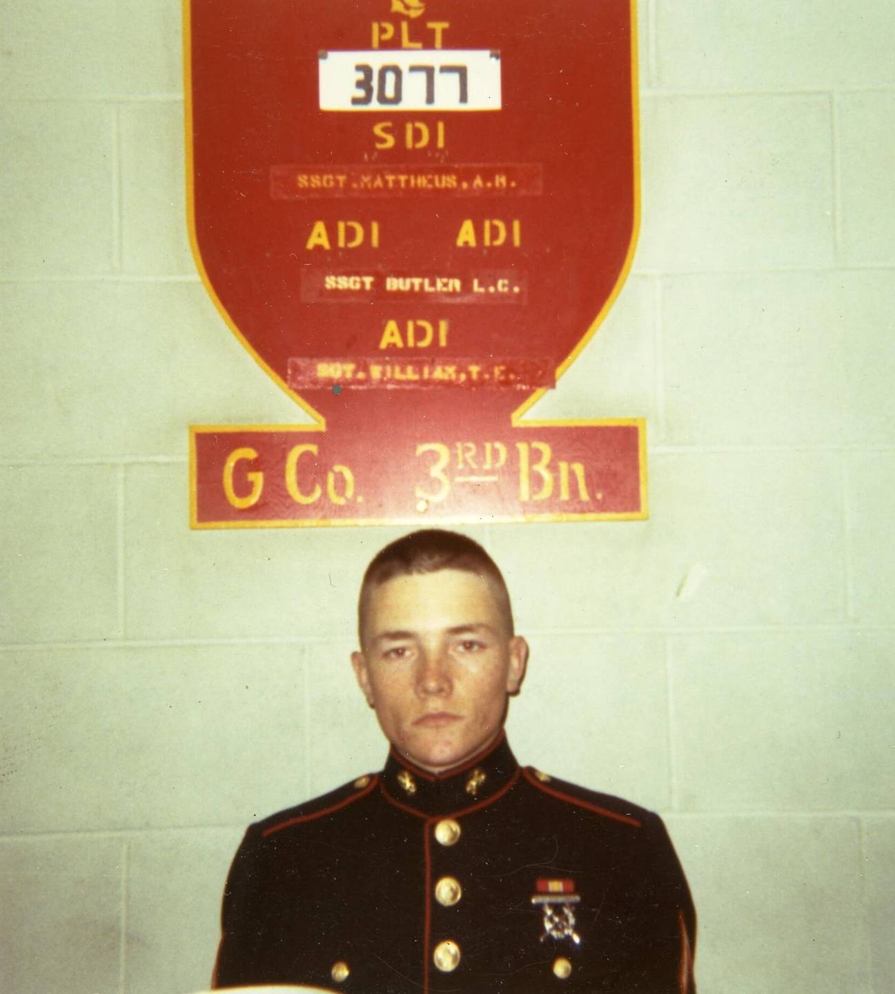 Unofficial portrait of a young Marine.