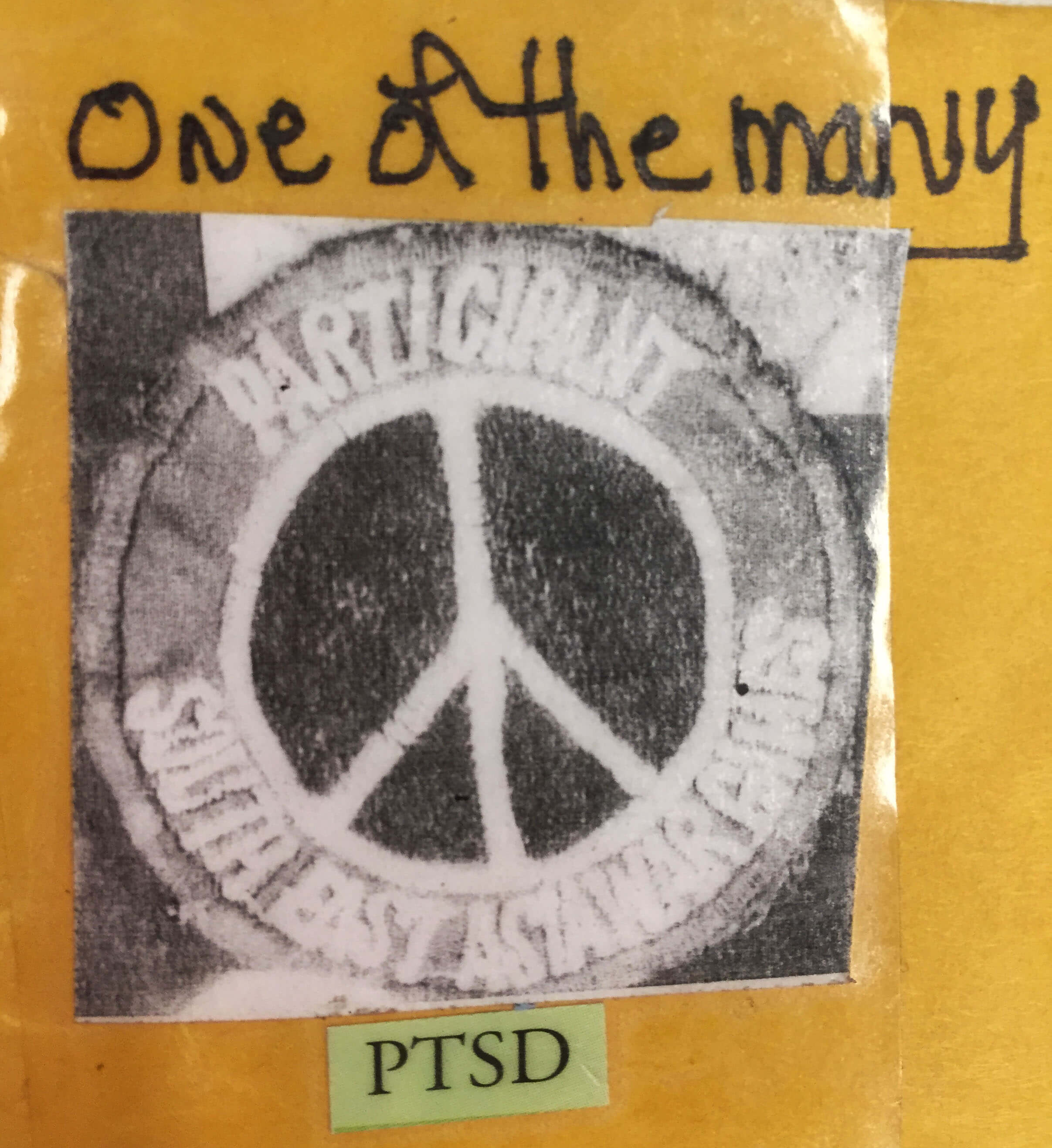 PTSD and peace sign patch