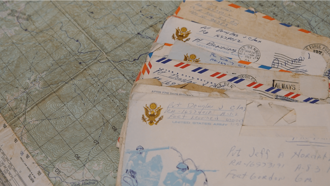 Stack of Vietnam War letters.