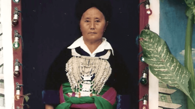 Hmong woman in costume.