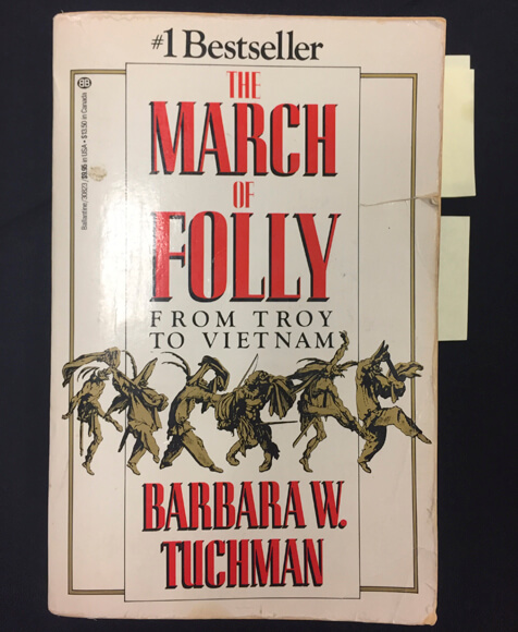 Book cover of The March of Folly by Barbara Tuchman.