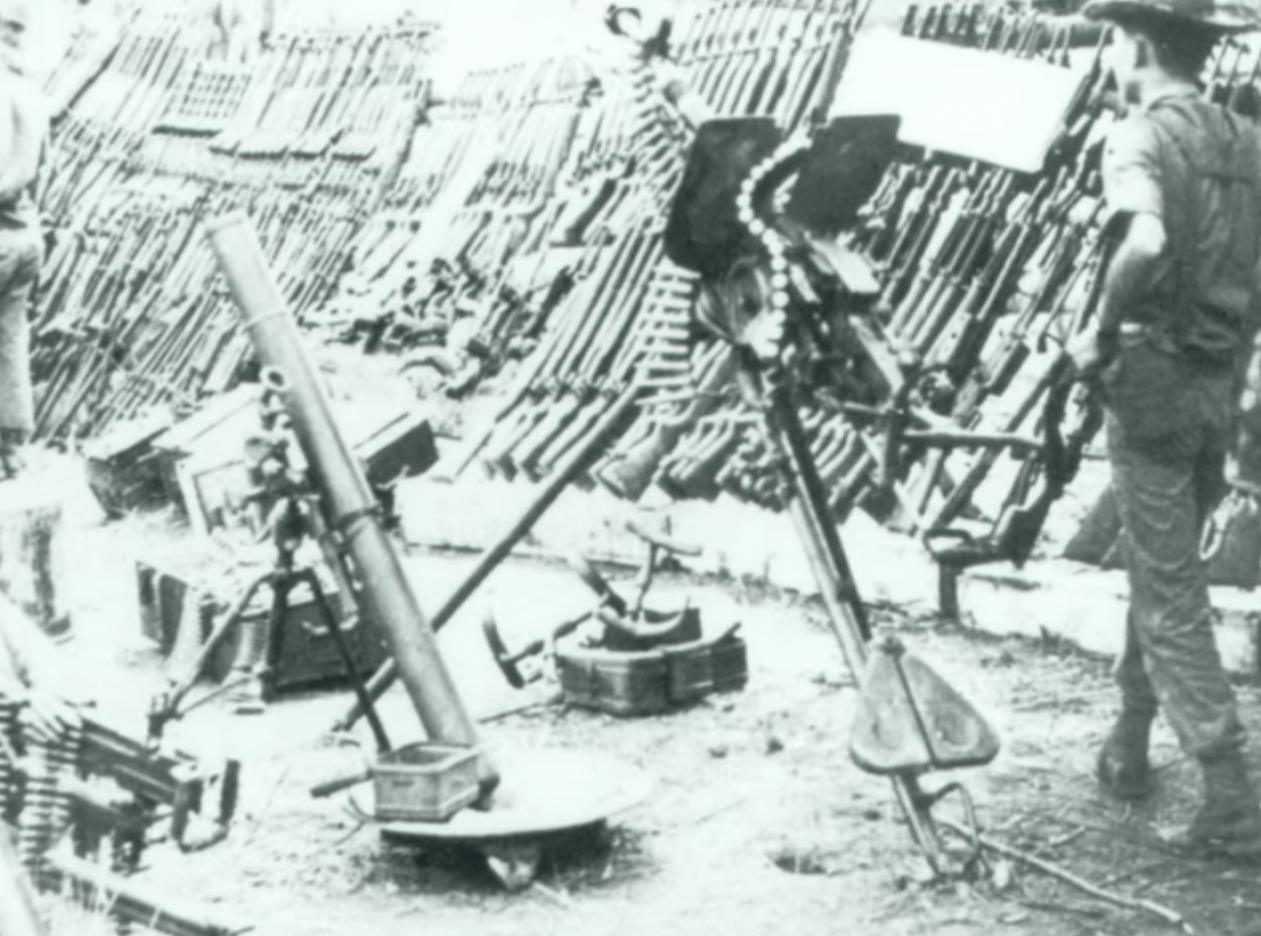 A stockpile of weaponry.