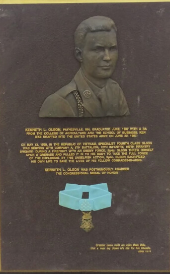 Congressional Medal of Honor memorial for Ken Olson.