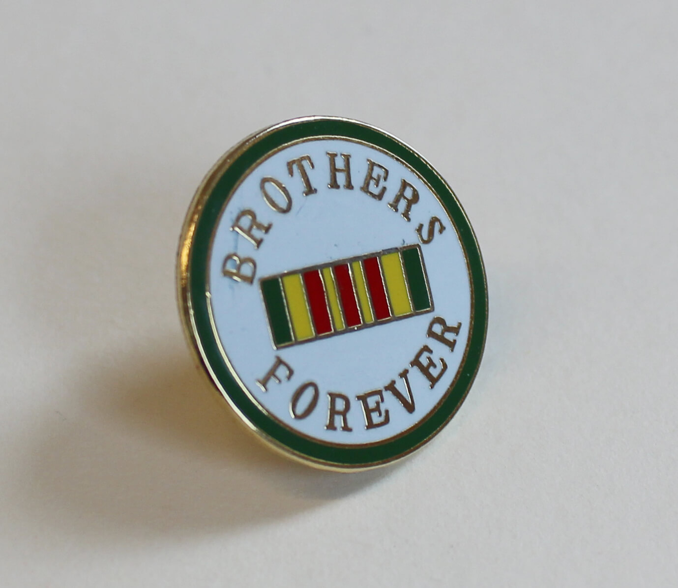 Brothers Forever military pin.