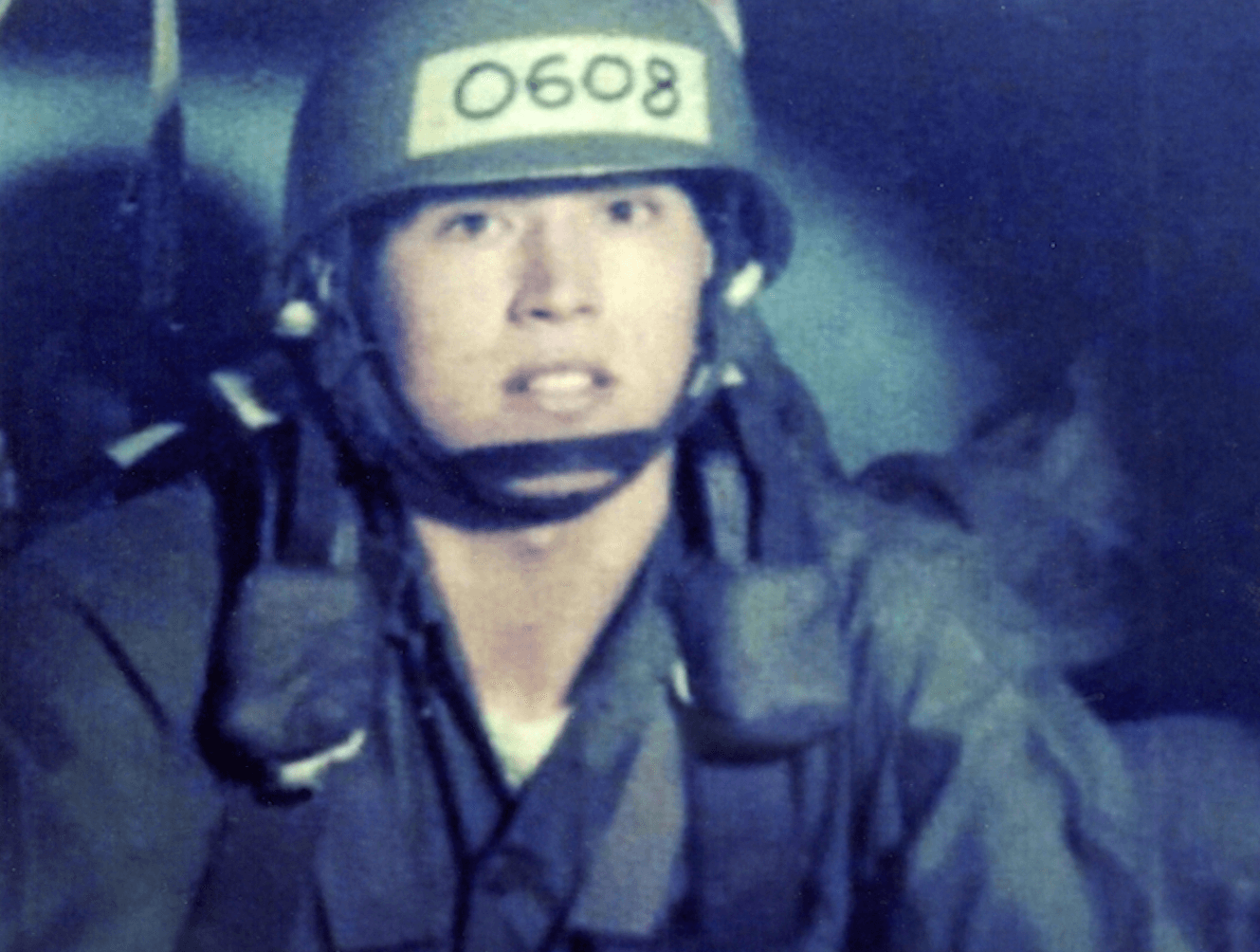 Native American Vietnam veteran in uniform