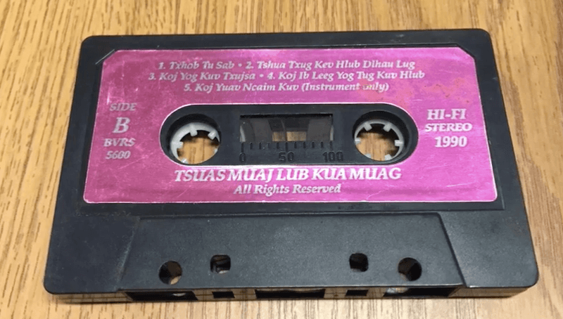Tape cassette of a Hmong musician