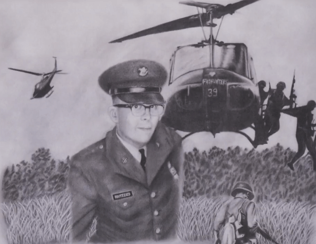 Sketch of a Vietnam War veteran