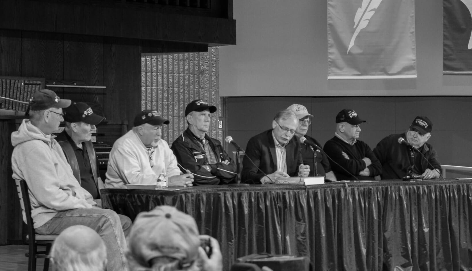 Panel of veterans at an event