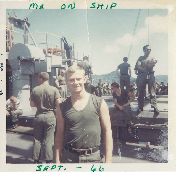 Man on a ship during the Vietnam War