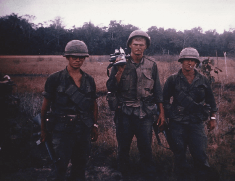 Three soldiers in Vietnam